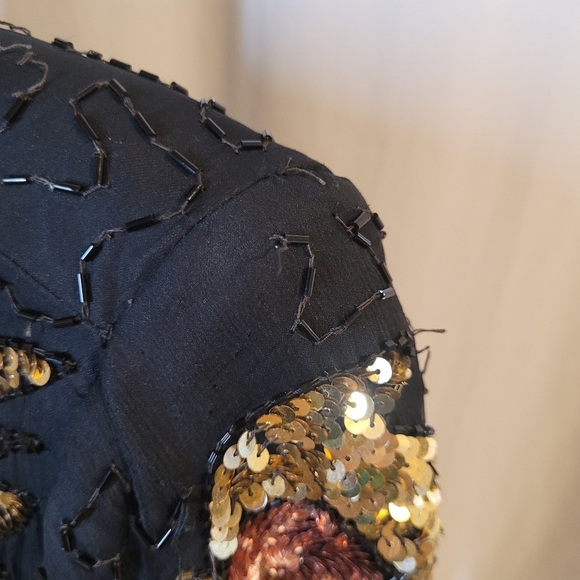 Vintage Silk Sequined Blouse - Picture 7 of 9